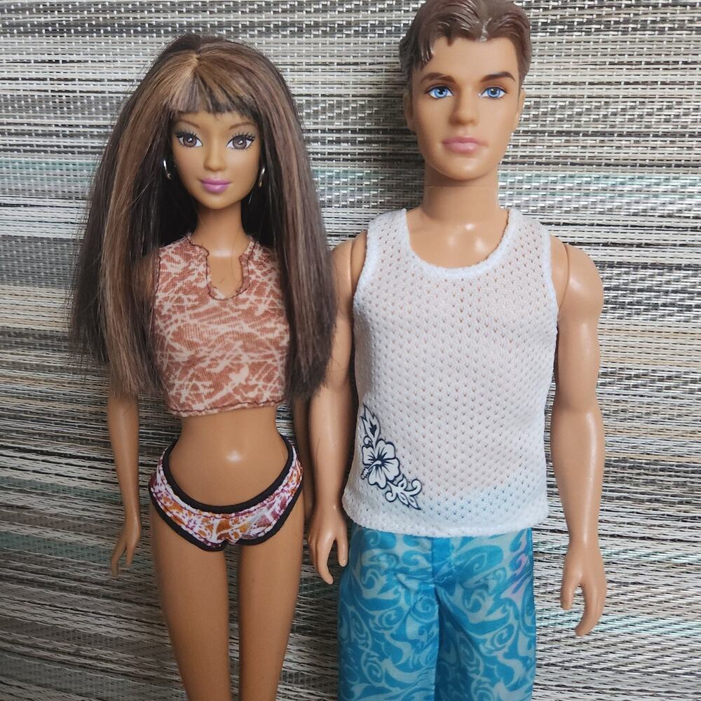 Vintage barbie cali girl Lea and cali ken dressed